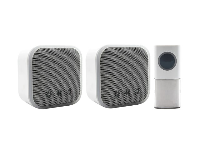 Uni-Com Portable & Plug In Door Chime Set White UNC68440