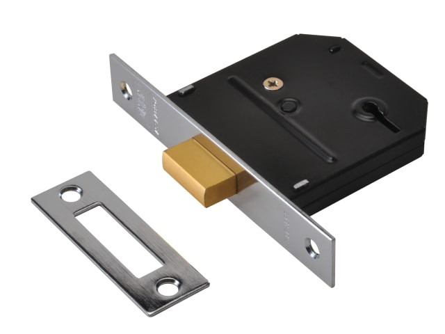 Union Y-ES-DL-PB-2.5 ES-DL Essentials 3 Lever Mortice Deadlock Polished Brass 65mm 2.5in Visi