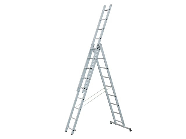 Zarges 48984 Light Trade Combination Ladder 3-Part 3 x 11 Rungs