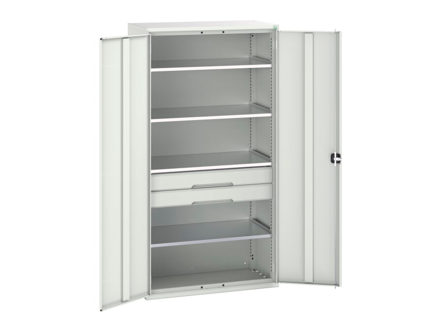 Bott 16926574.16 Verso Kitted Cupboard 4 Shelf + 2 Drawer 1050 x 2000mm Light Grey