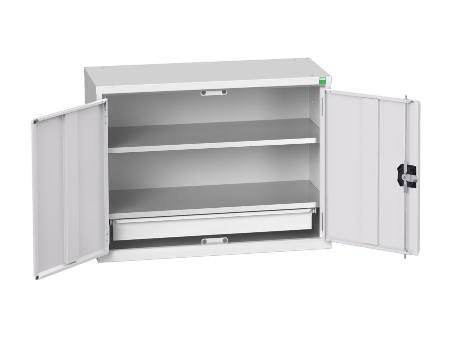 Bott 16929103.16 Verso Economy Wall Cupboard 2 Shelf + 1 Drawer 800mm Light Grey
