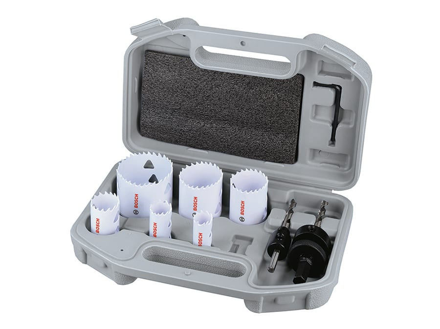 Bosch Powertool Accessories 2.608.594.612 Multi Material Hole Saw Plumbers Set, 9 Piece