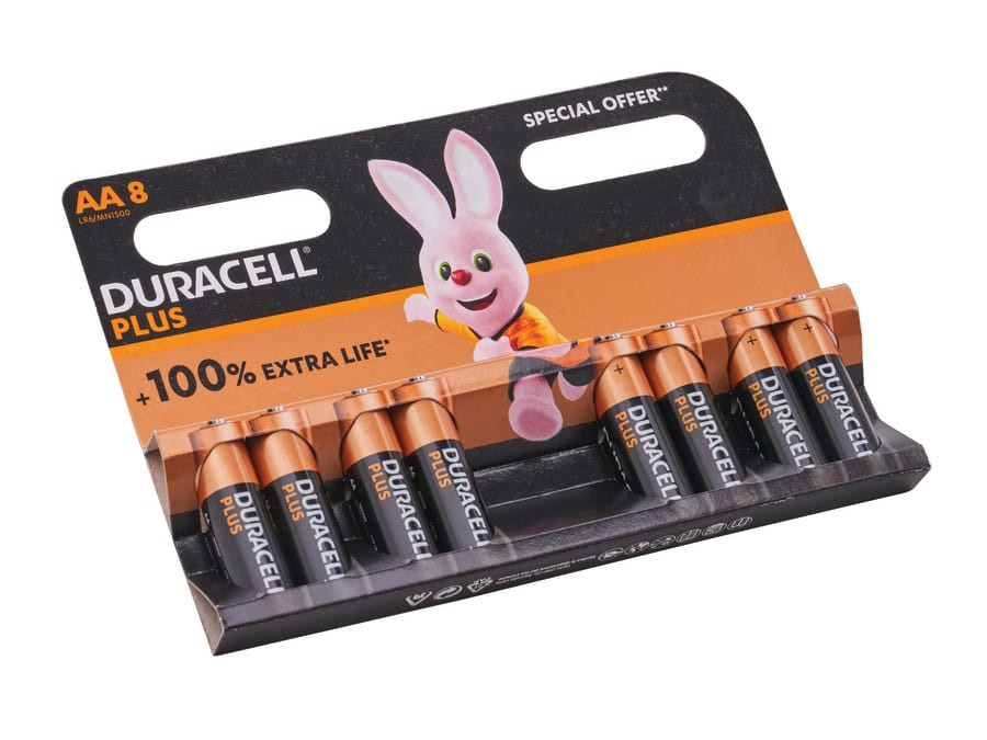 Duracell S30951 Plus Power AA Alkaline Batteries Promo Pack 8