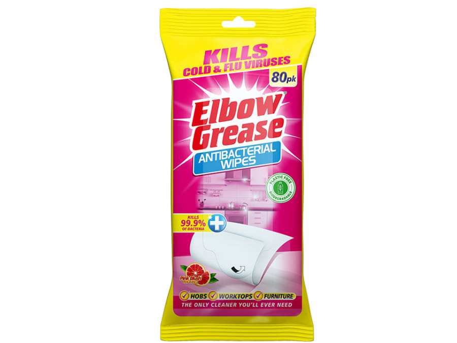 Elbow EG180 Anti-Bacterial Multi-Surface Wipes Pink Blush x 80 EG180
