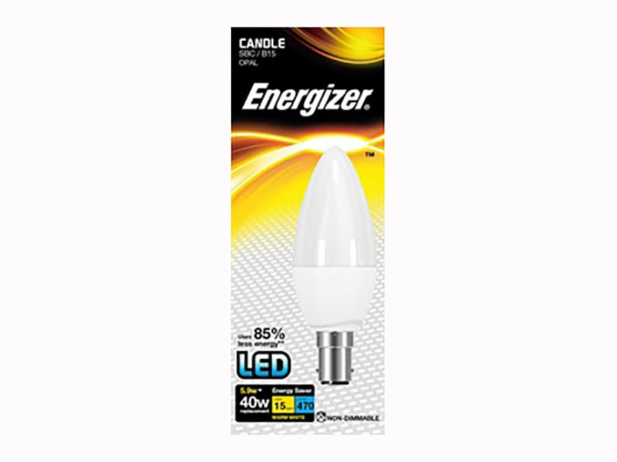 Energizer® S8878 Candle LED 470Lumens Warm White Opal B15 Boxed