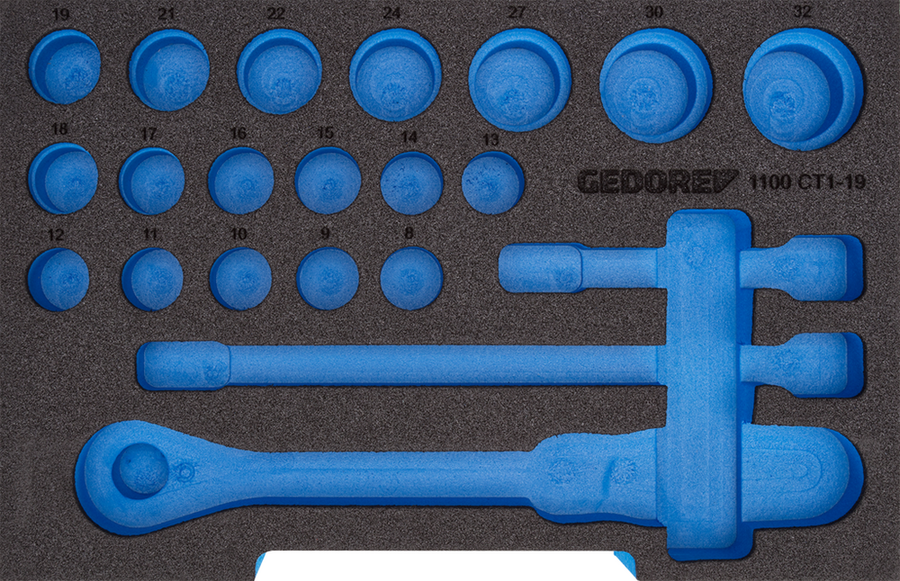 Gedore 2836017 EI-1100 CT1-19 Foam module 1/2 L-BOXX 136 empty