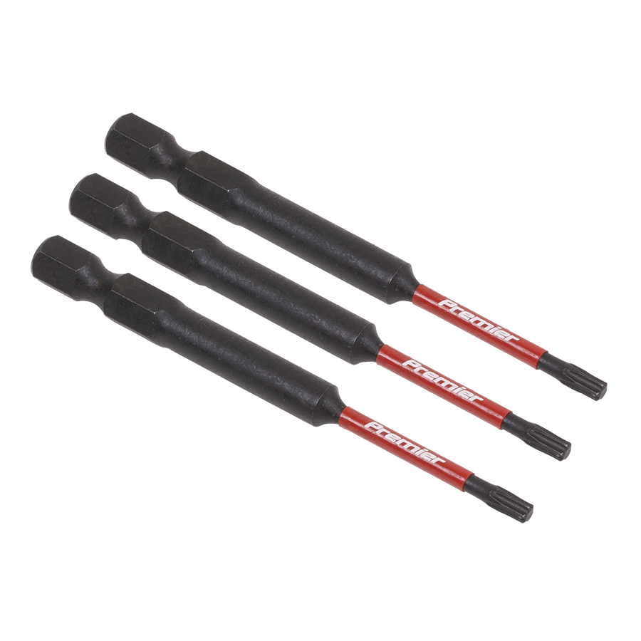 Sealey AK8265 Premier TRX-Star* Impact Power Tool Bits T10 x 75mm 3pc