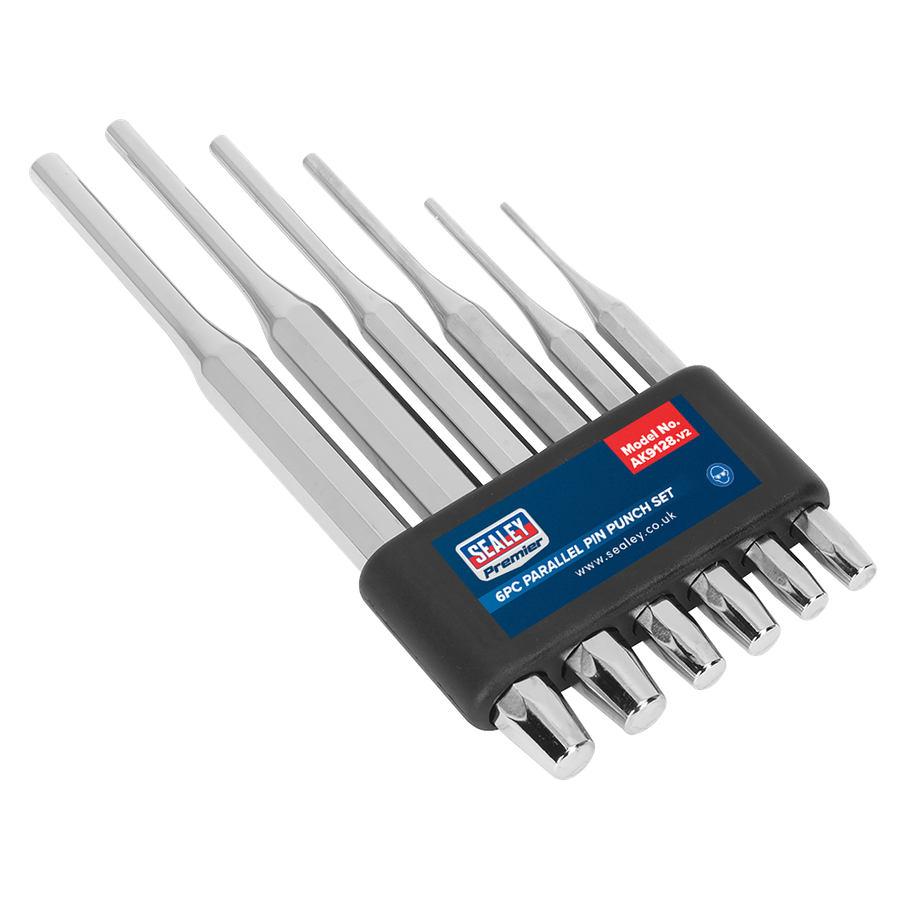 Sealey AK9128 Premier Parallel Pin Punch Set 6pc