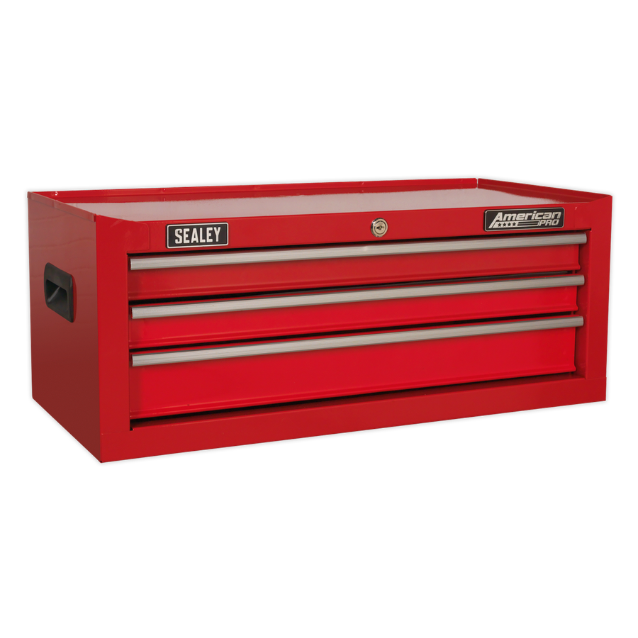 Sealey AP223 American Pro Mid-Box Tool Chest 3 Drawer - Red