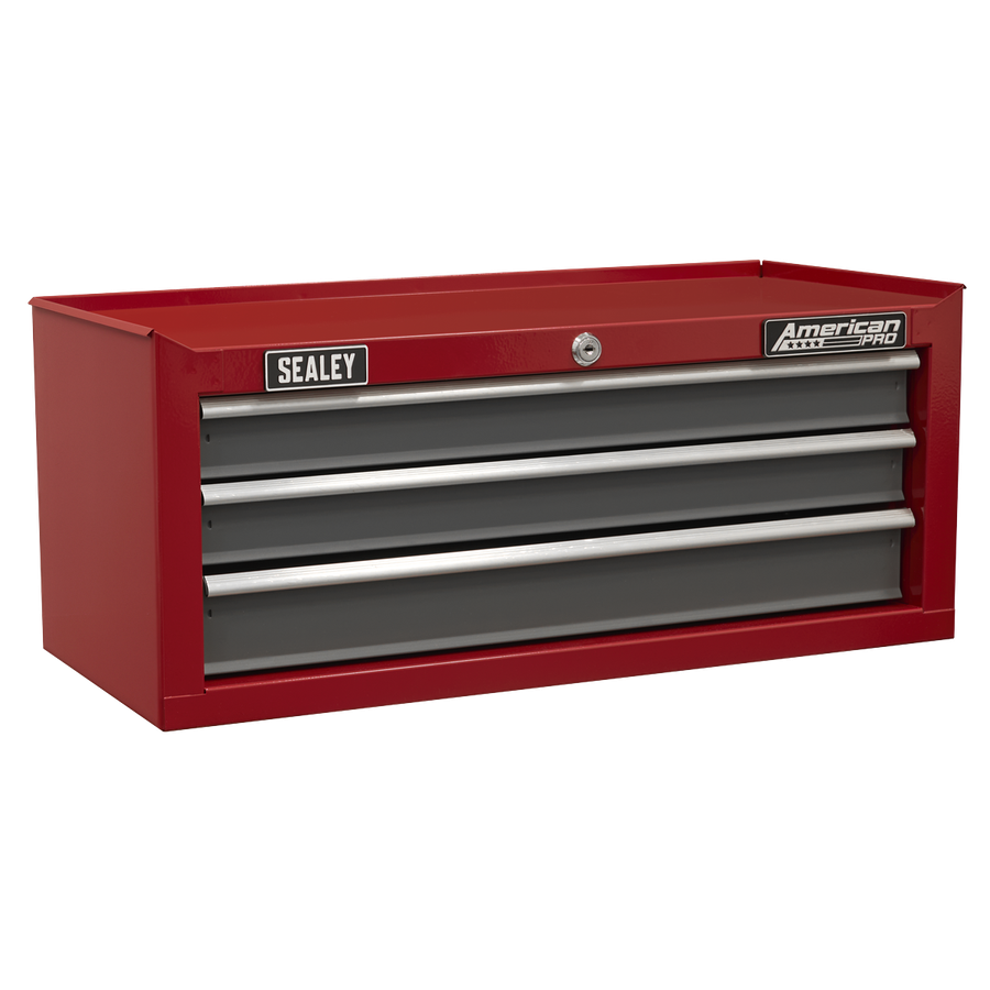 Sealey AP22309BB American Pro Mid-Box Tool Chest 3 Drawer - Red/Grey
