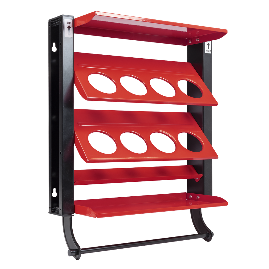 Sealey APSCR8 Spray Can Storage Rack with 8 Can Holders