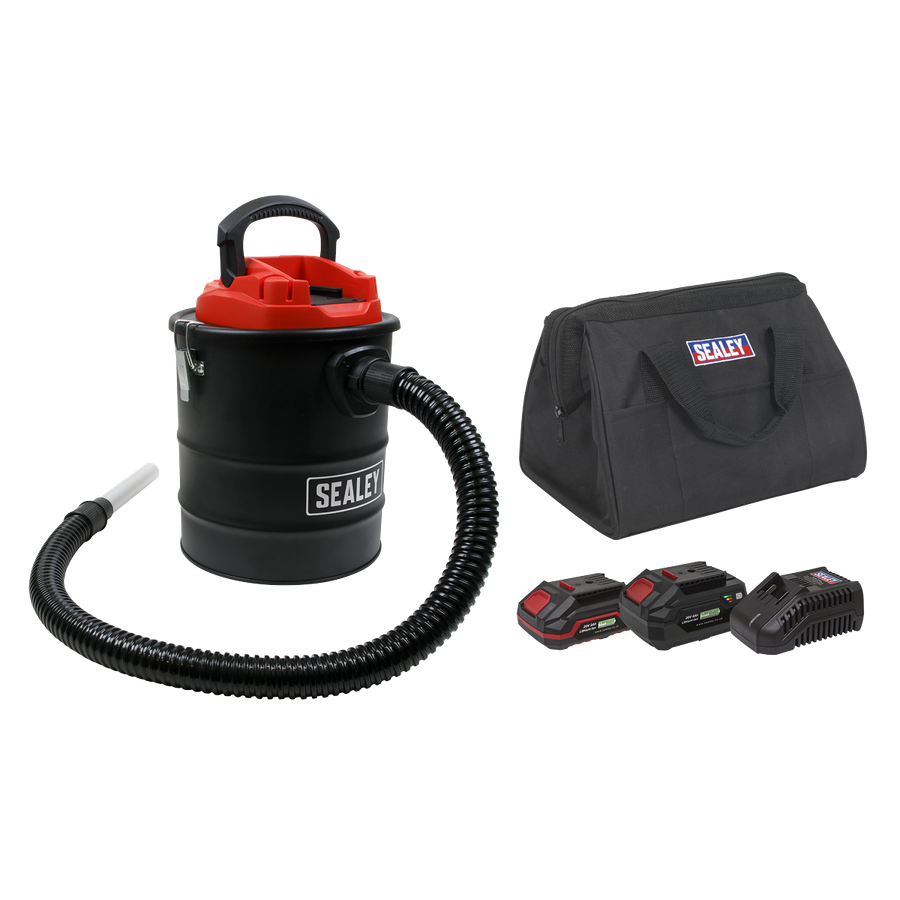 Sealey CP20VAVKIT SV20 Series 15L Cordless Handheld Ash Vacuum Cleaner Kit 20V Kit - 2 Batteries
