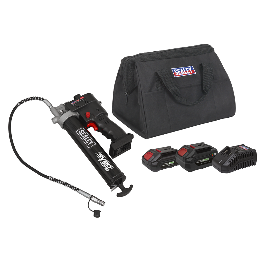 Sealey CP20VGRGKIT SV20 Series Cordless Grease Gun 20V - 2 Batteries