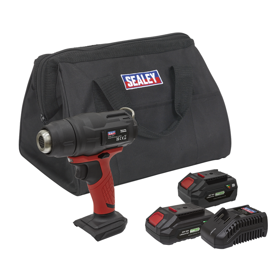 Sealey CP20VHGKIT2 SV20 Series Cordless Heat Gun Kit 20V - 2 Batteries