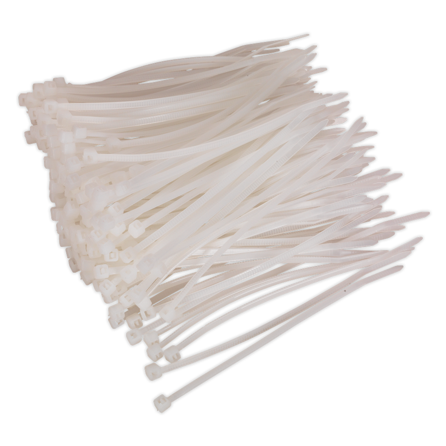 Sealey CT10025P200W Cable Tie 100 x 2.5mm, White - Pack of 200