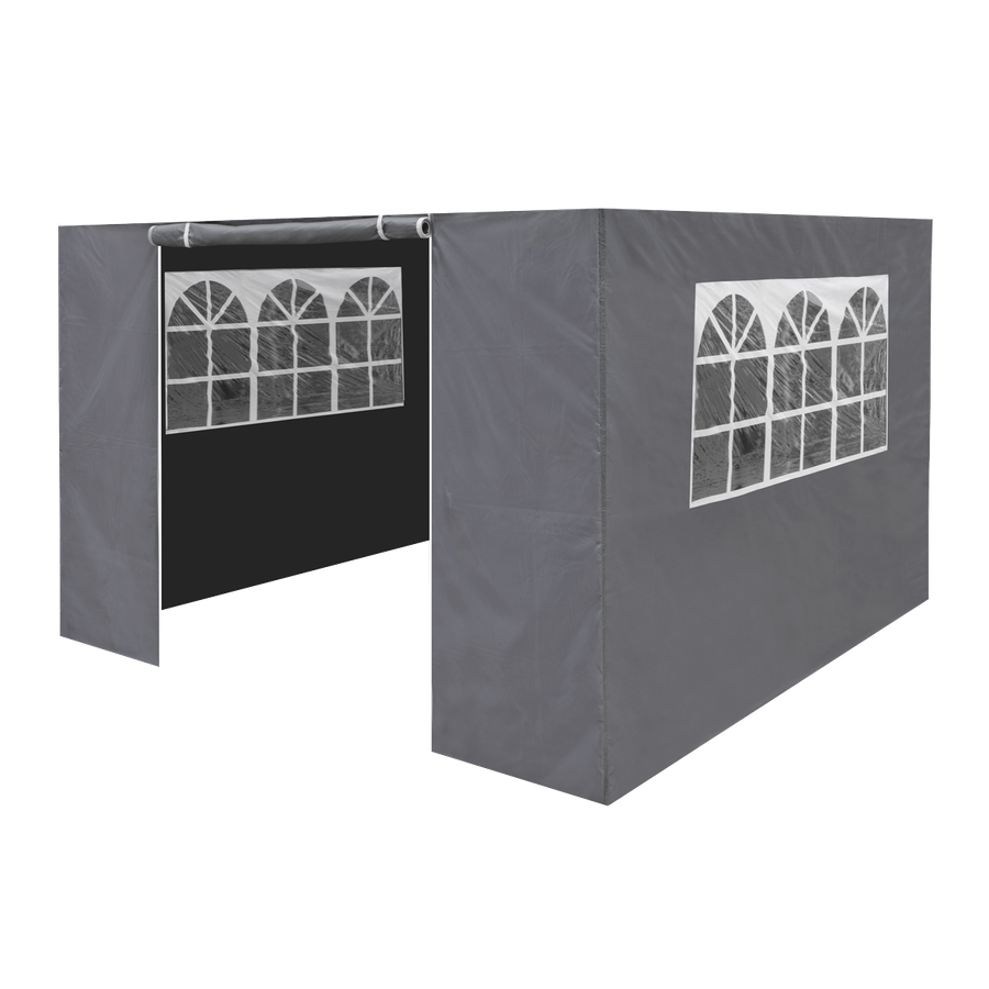 Dellonda DG145 Premium Side Walls/Doors/Windows for Gazebo/Marquee, Fits 2 x 2m Models - Grey