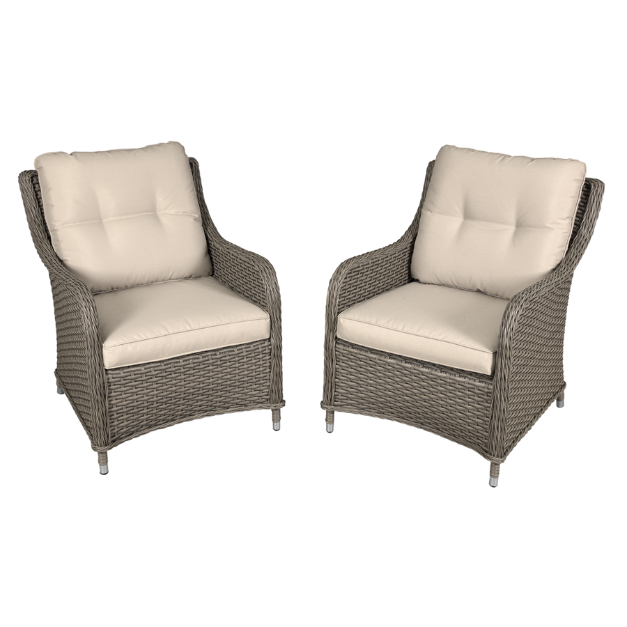 Dellonda DG69 Chester Rattan Wicker Outdoor Armchairs 2pc