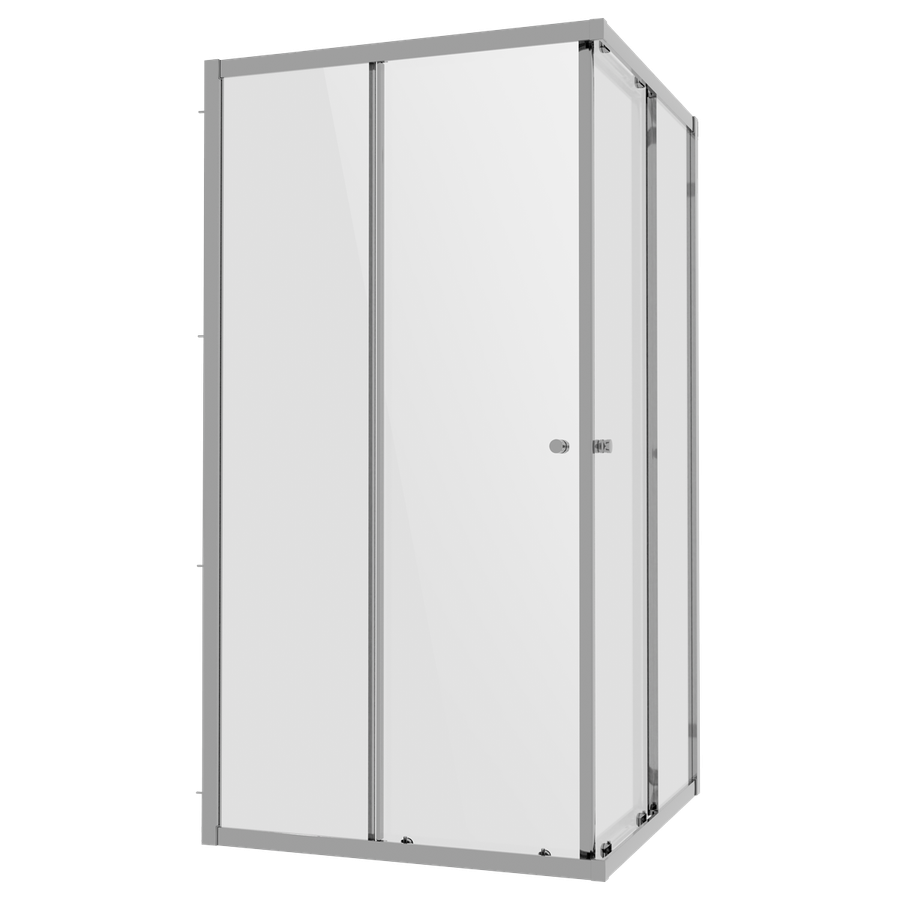 Baridi DH299 Corner Shower Entry Enclosure 900 x 900 x 1850mm with 6mm Tempered Glass - Chrome