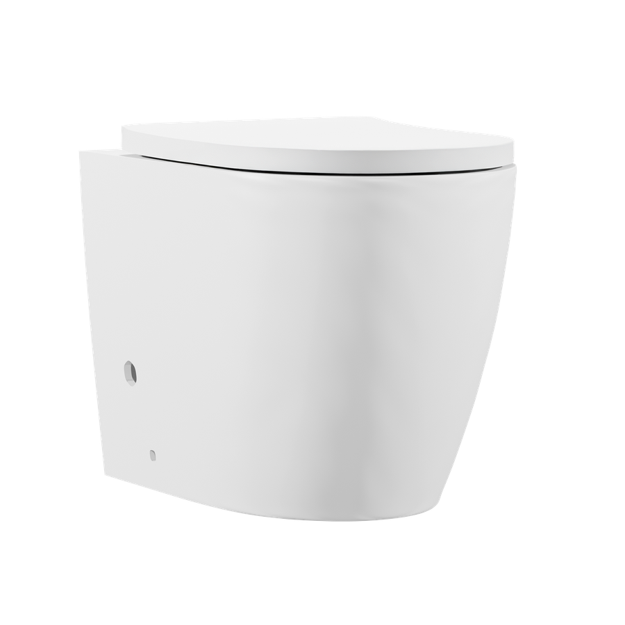 Baridi DH334 Back-to-Wall Toilet with Soft Close Seat & Rimless Flush - White