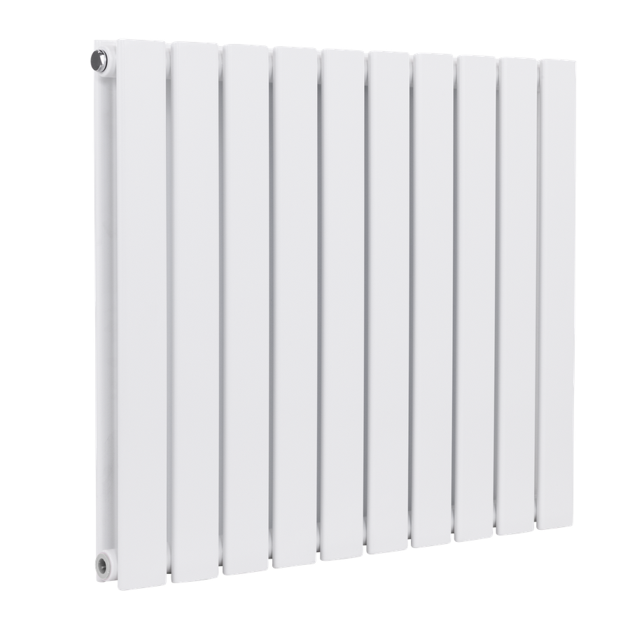 Baridi DH350 Horizontal Radiator Contemporary Double Flat Panel Design 600 x 700mm - White