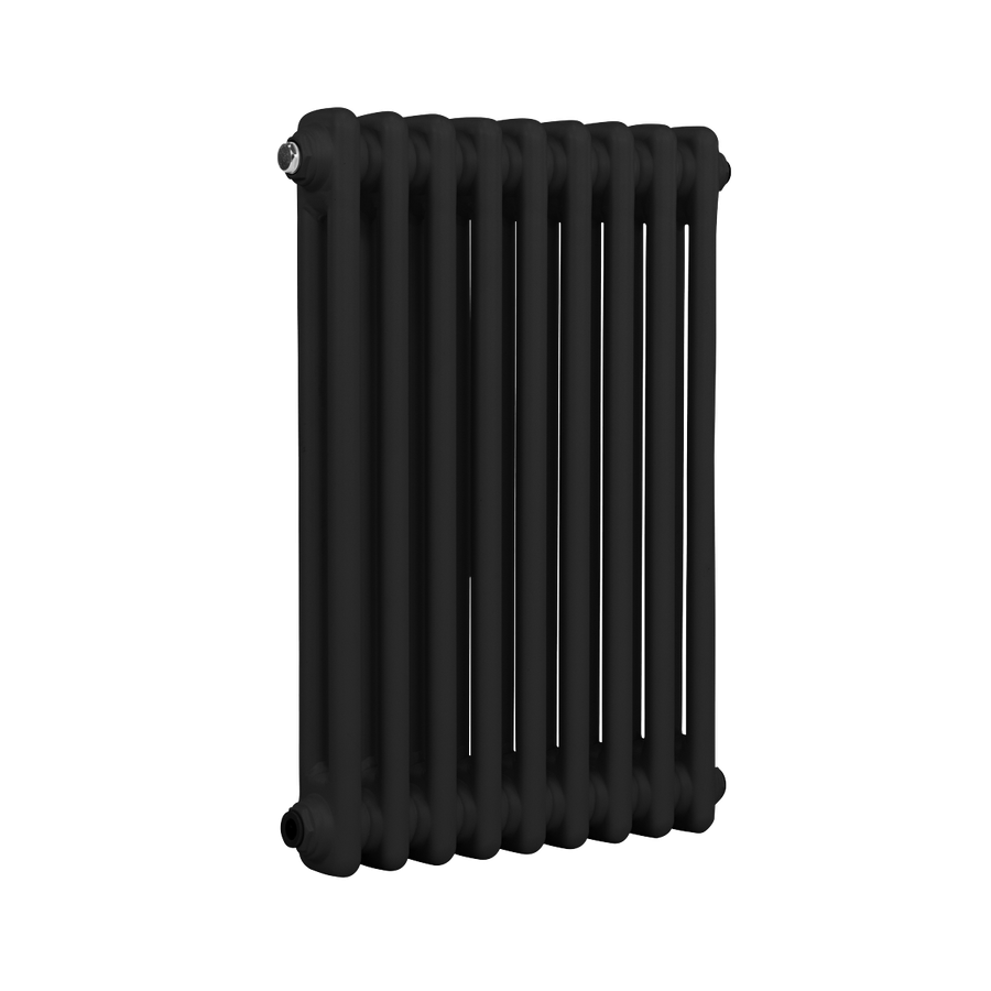 Baridi DH361 Horizontal Traditional 2 Column Radiator 600 x 427mm - Black