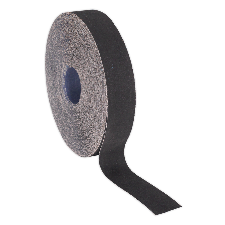 Sealey ER2550120 Emery Roll 120Grit 25mm x 50m - Blue Twill