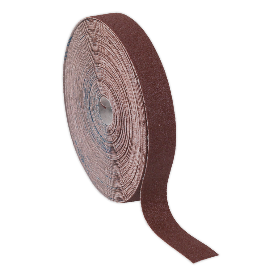 Sealey ERB2550120 Emery Roll 120Grit 25mm x 50m - Brown