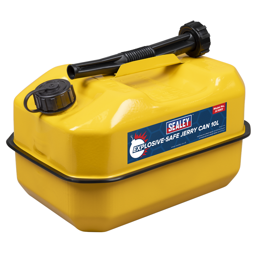 Sealey JC10RY Explosive-Safe Jerry Can 10L - Yellow
