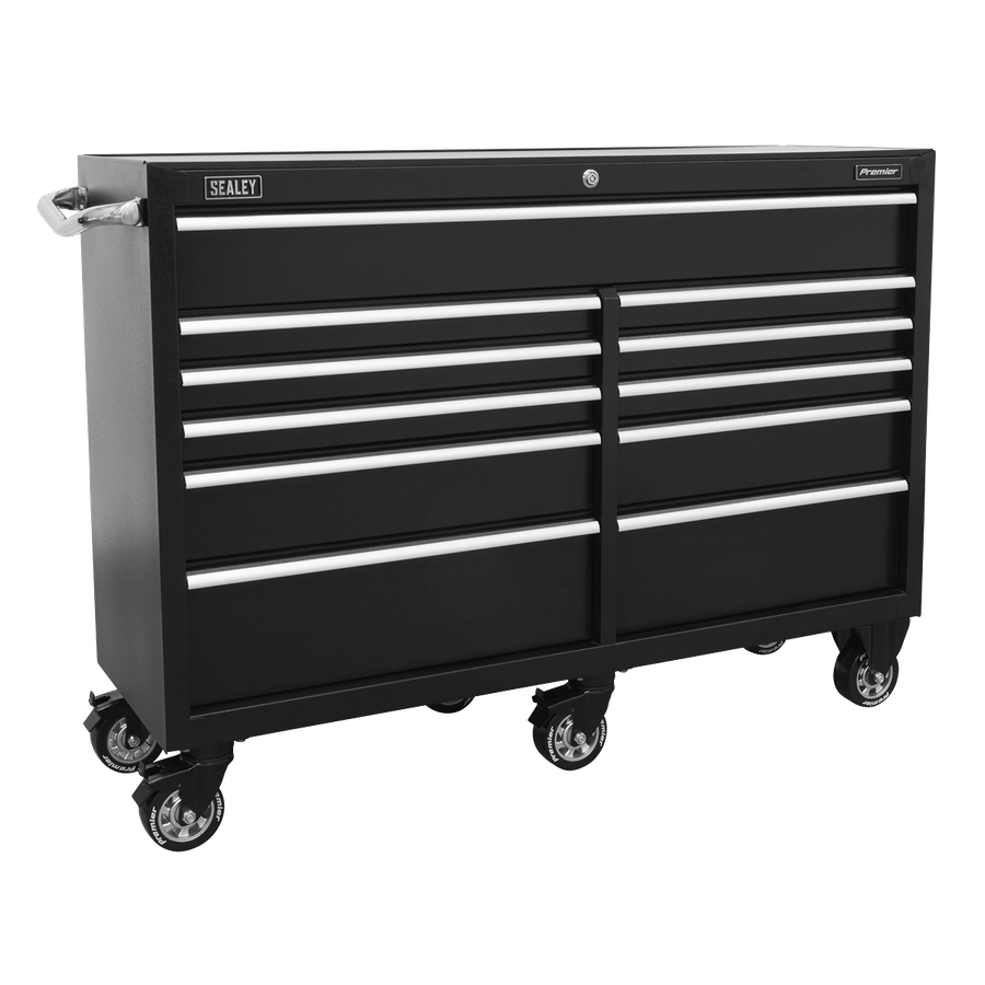 Premier PTB143011 Heavy-Duty Extra-Wide Rollcab 11 Drawer 1430mm - Black