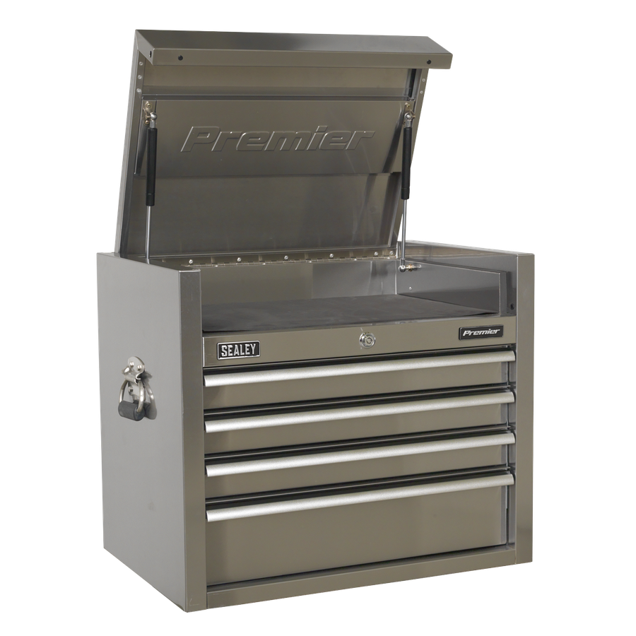 Sealey PTB66004SS Premier Heavy-Duty Topchest 4 Drawer 675mm - Stainless Steel
