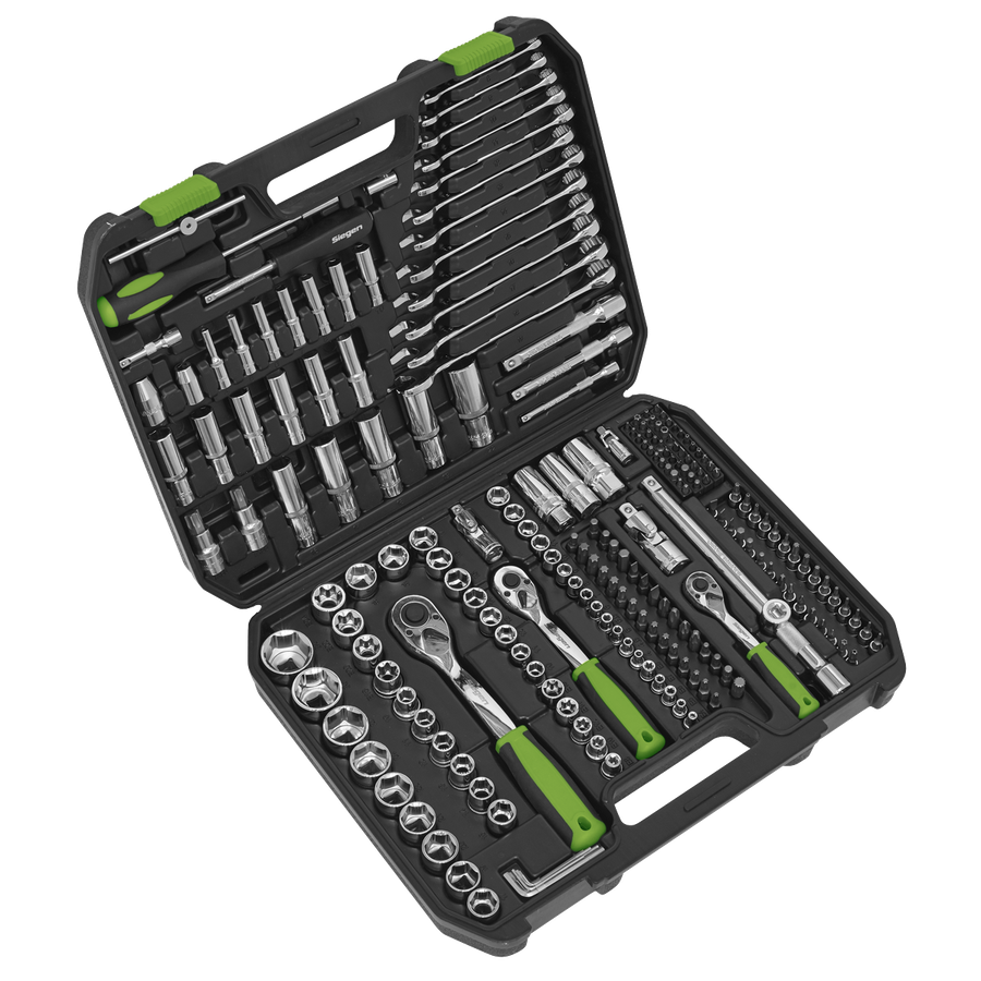 Sealey S01212 Siegen Socket Set 1/4", 3/8" & 1/2"Sq Drive 219pc