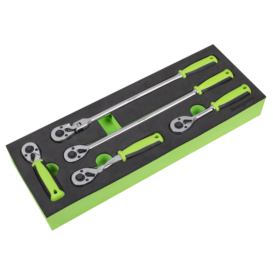 Sealey S01290 Siegen Ratchet Wrench Set 1/4"Sq 5pc Drive Flip Reverse