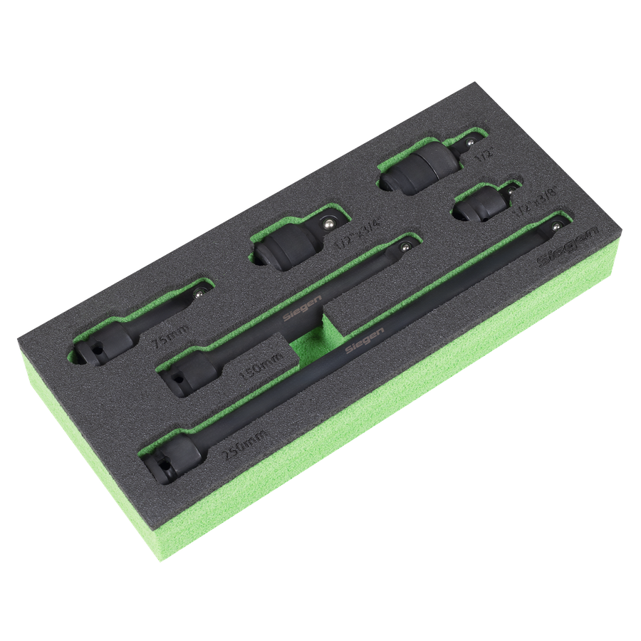 Siegen S01323 Impact Adaptor & Extension Bar Set 1/2"Sq Drive 6pc