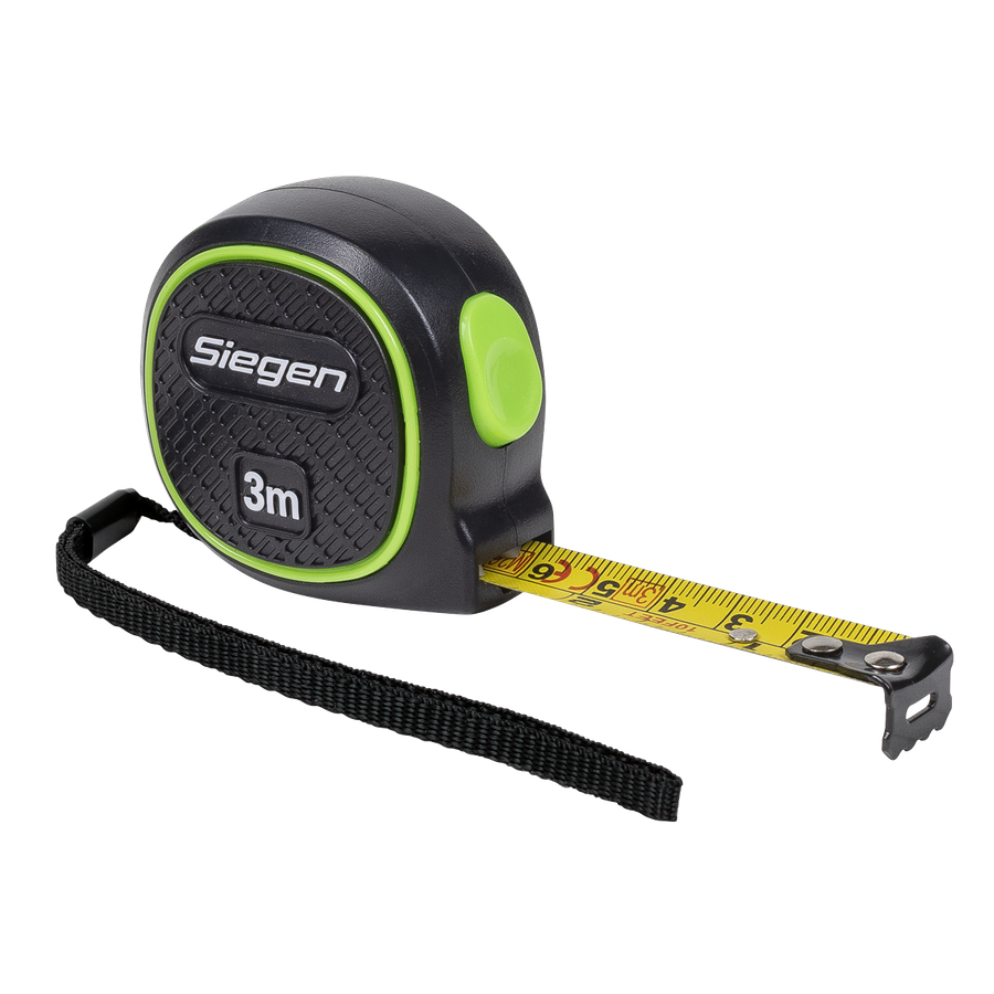 Sealey S01327 Siegen Metric/Imperial Auto Lock Tape Measure 3m(10ft) x 16mm