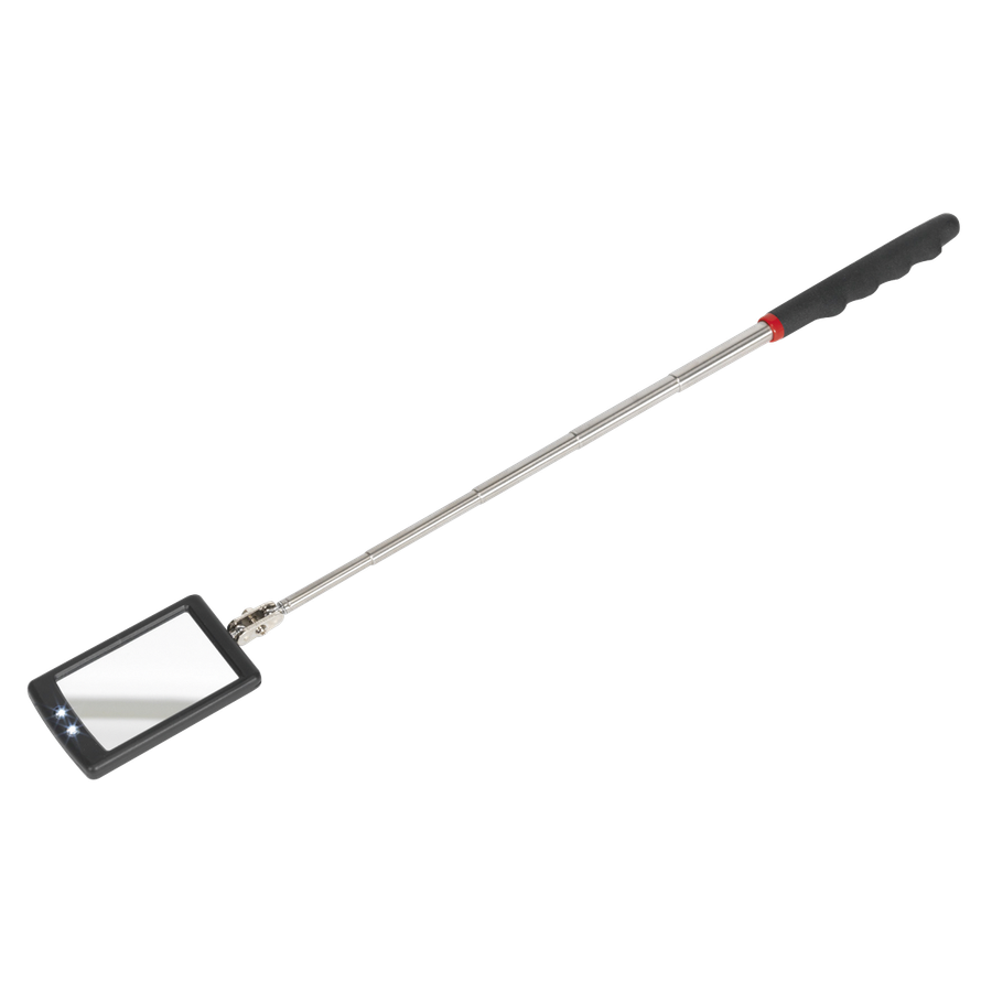 Sealey S0948 Siegen Telescopic Inspection Mirror with 2 LEDs 52 x 83mm