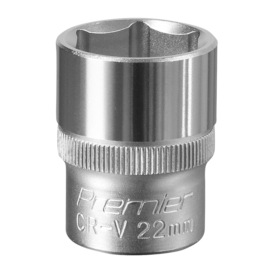 Sealey S1222 Premier Socket 1/2"Sq Drive 22mm