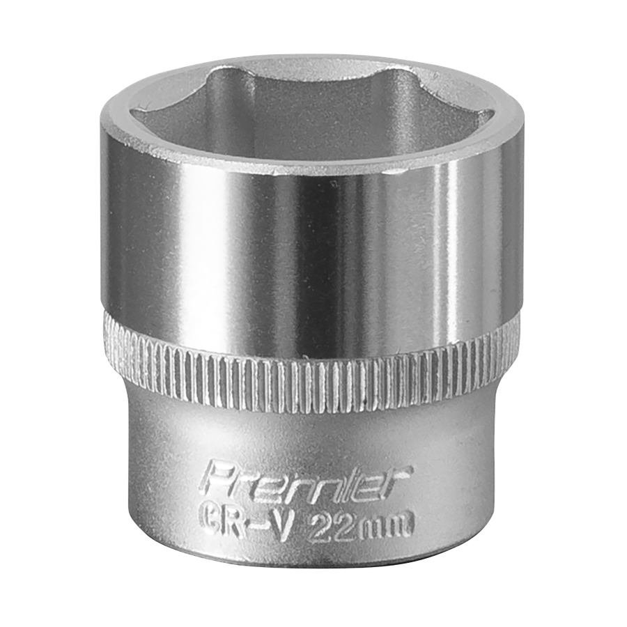 Sealey S3822 Premier Socket 3/8"Sq Drive 22mm