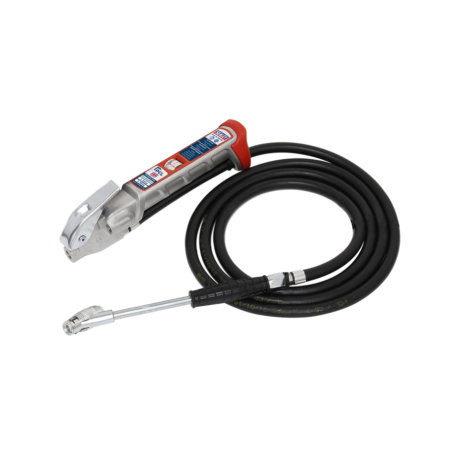 PCL SA37/95 Tyre Inflator with 2.5m Hose & Twin Clip-On Connector