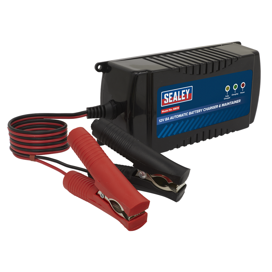 Sealey SBC8 12V Fully Automatic Battery Maintainer/Charger 8A
