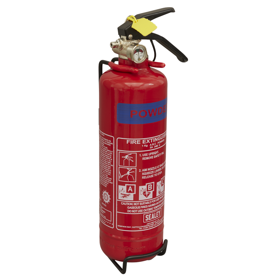 Sealey SDPE01 Dry Powder Fire Extinguisher 1kg