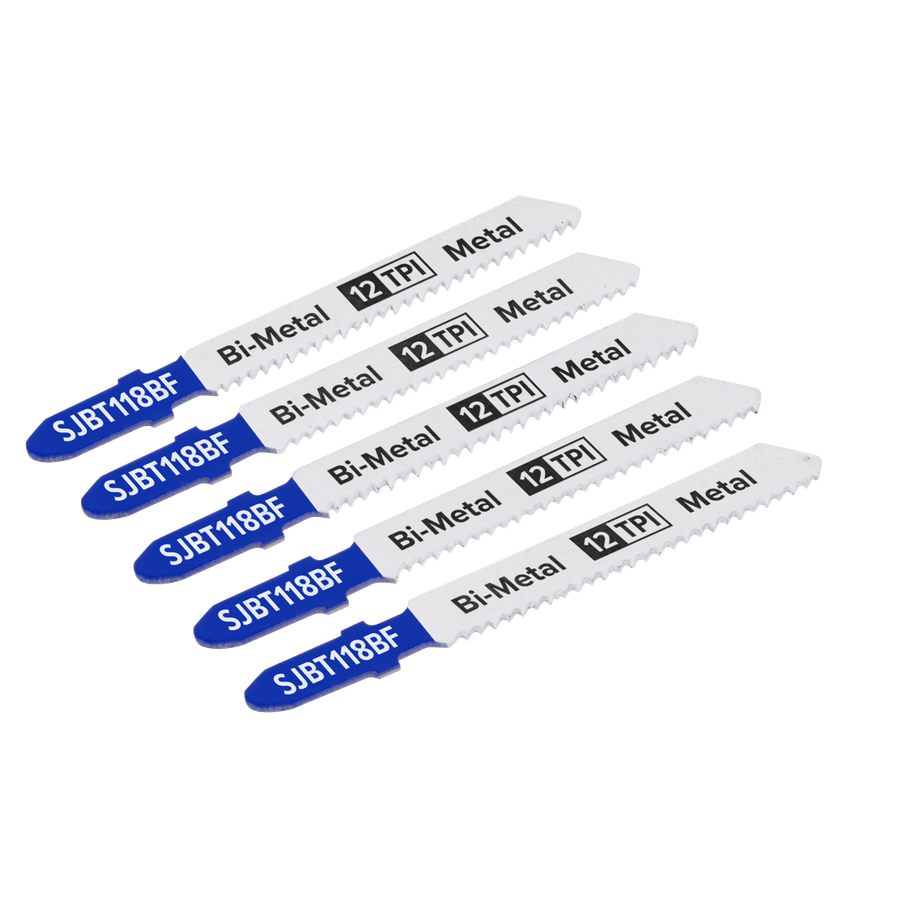 Sealey SJBT118BF Jigsaw Blade for Metal 75mm 12tpi - Pack of 5