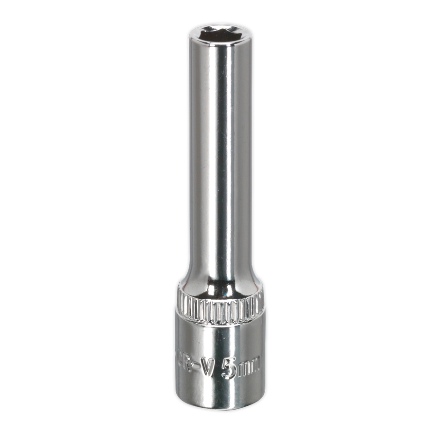 Sealey SP1405D Premier Fully Polished Deep Socket 1/4"Sq Drive 5mm