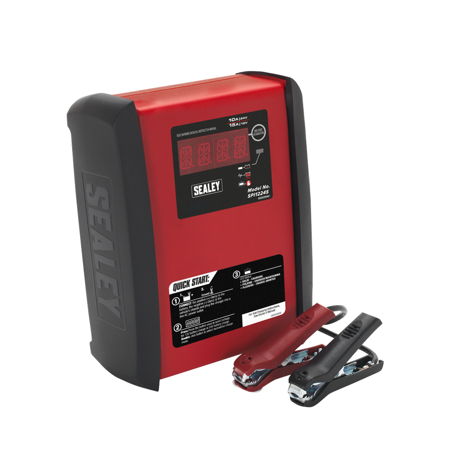 Sealey SPI1224S 12V/15A 24V/10A Intelligent Speed Charge Battery Charger/Maintainer