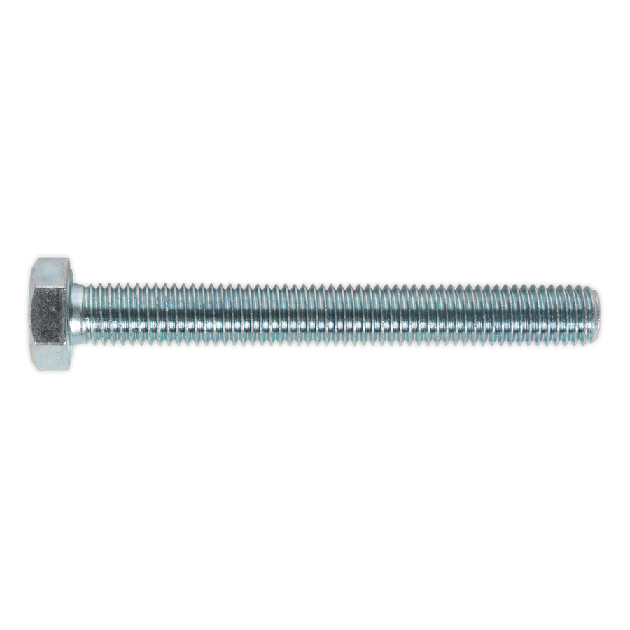 Sealey SS12100 8.8 Zinc Plated HT Setscrew M12 x 100mm, DIN 933 - Pack of 10