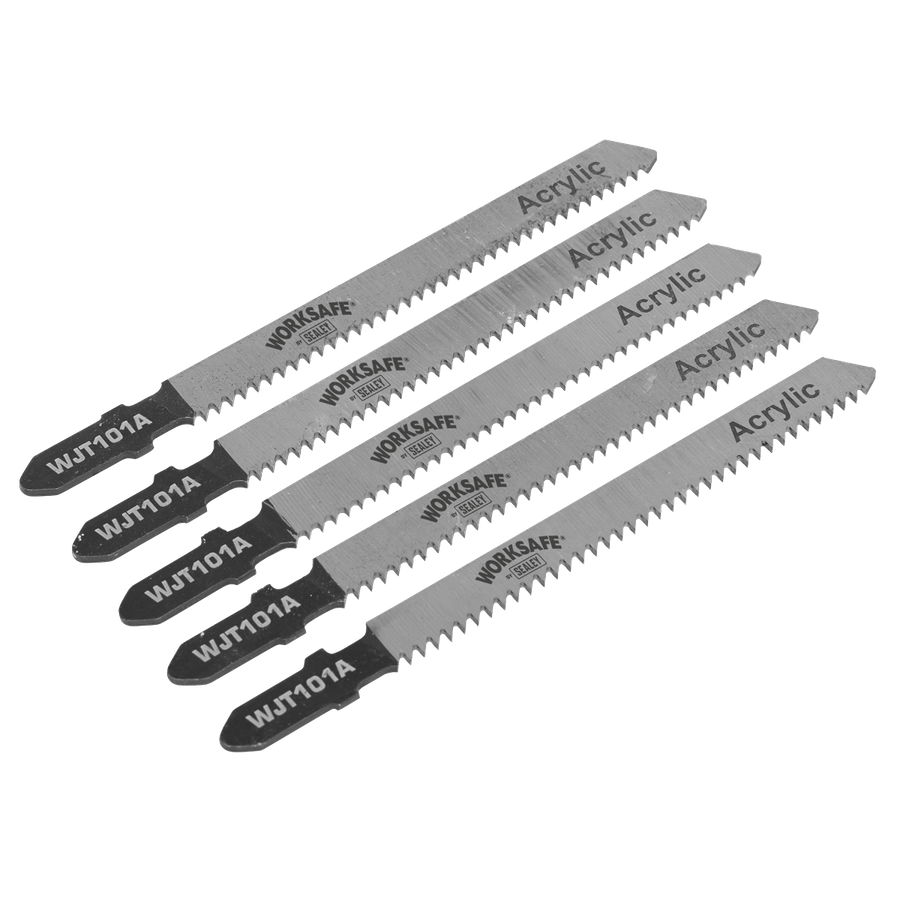 Sealey WJT101A Worksafe Jigsaw Blade for Metal 75mm 12tpi - Pack of 5