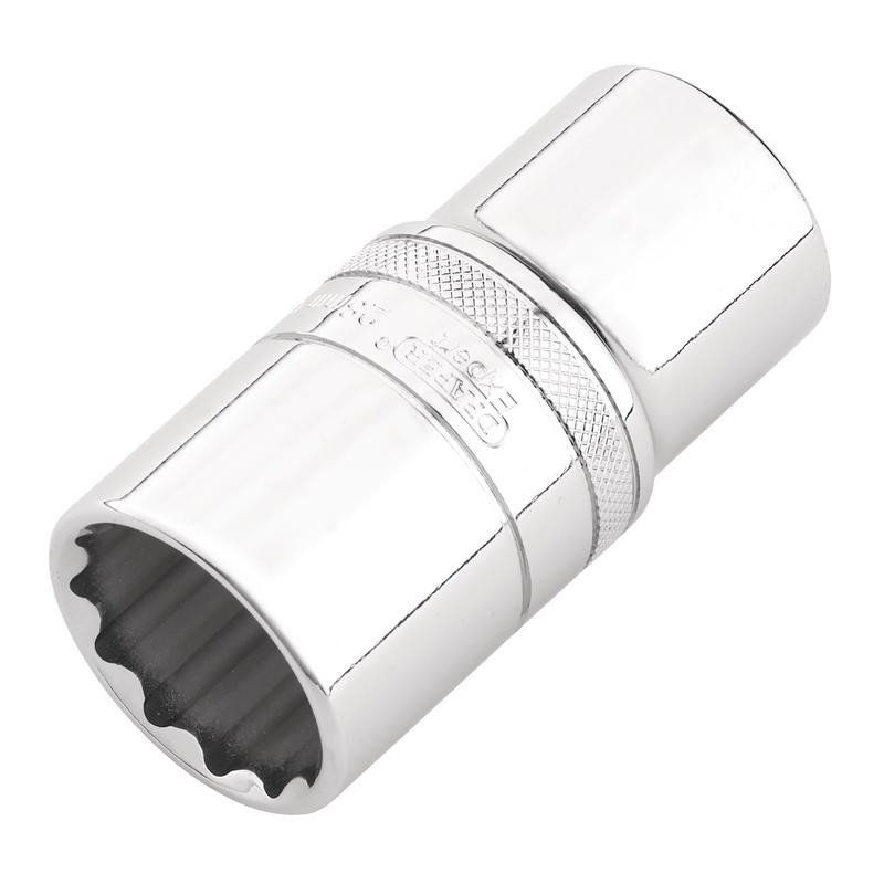 Draper Expert 22425 Metric Deep Socket, 1/2" Sq. Dr., Polished Chrome, 28mm