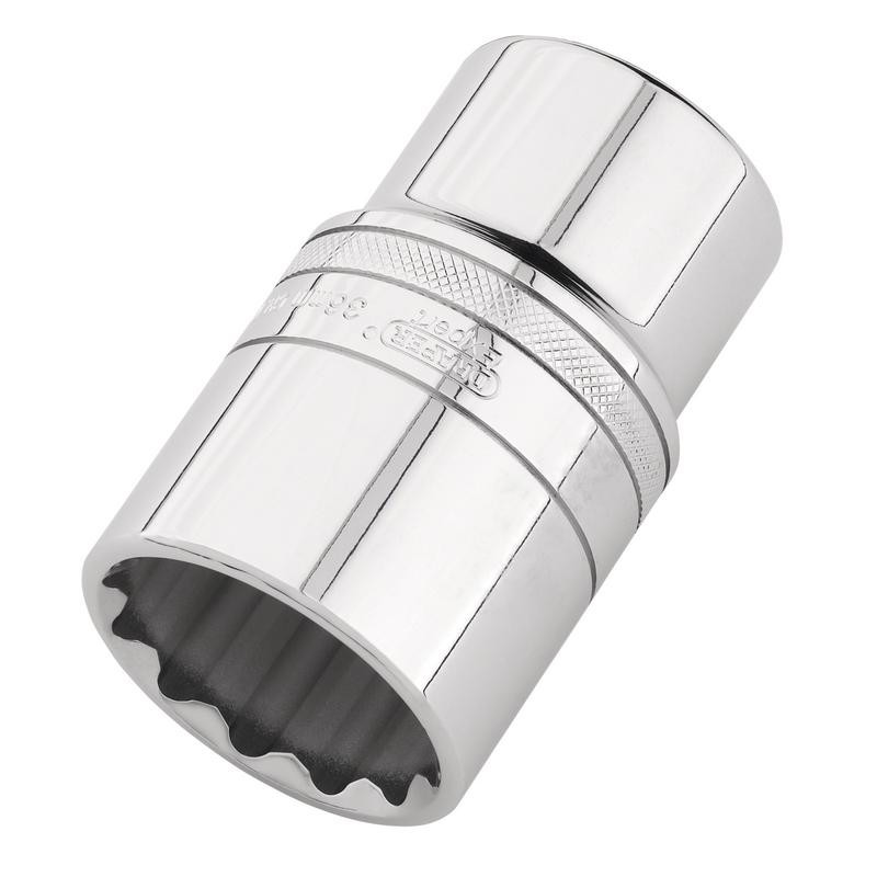 Draper Expert 22427 Metric Deep Socket, 1/2" Sq. Dr., Polished Chrome, 36mm