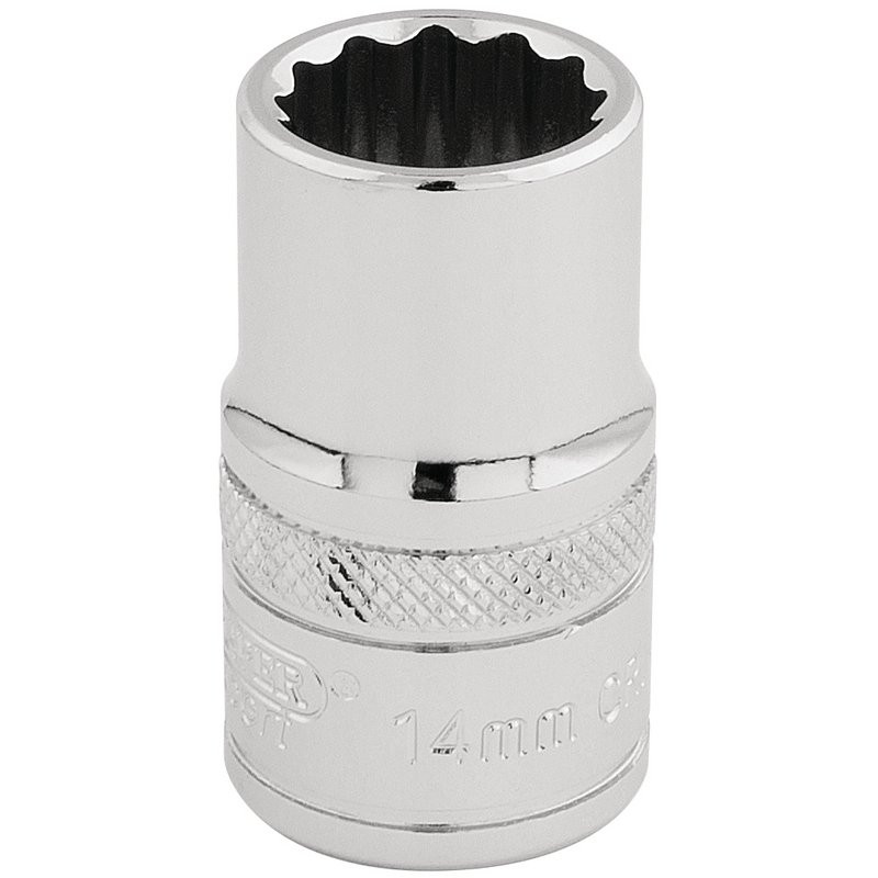 Draper Expert 33125 HI-TORQ 12 Point Socket, 1/2" Sq. Dr., 14mm