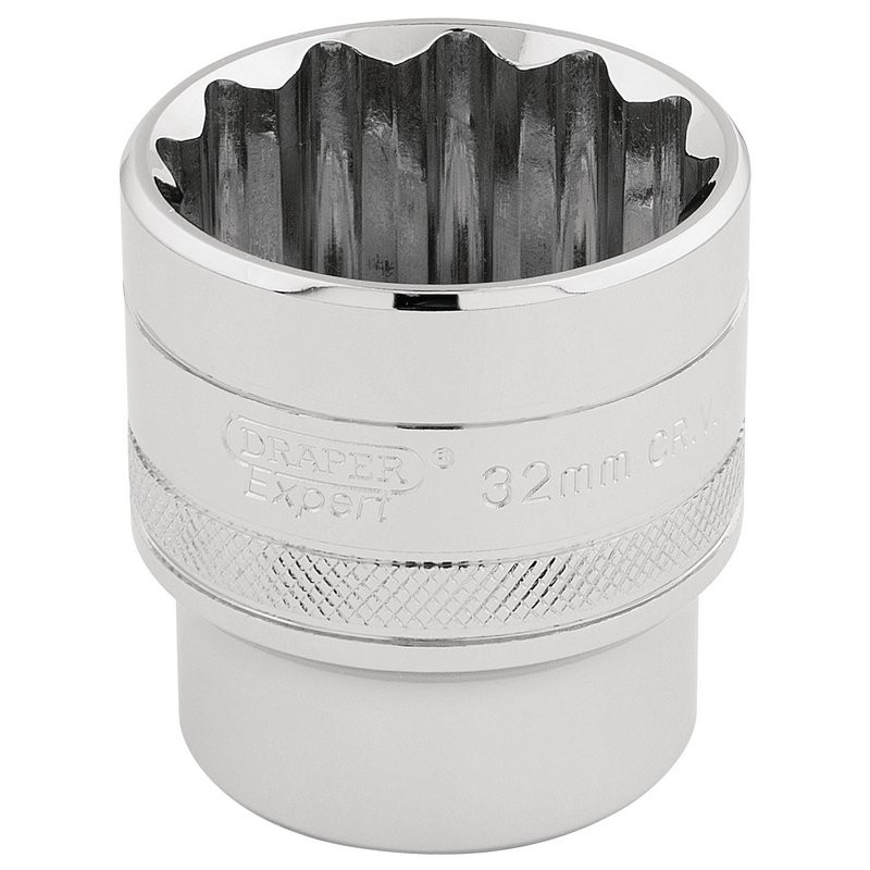 Draper Expert 33593 HI-TORQ 12 Point Socket, 1/2" Sq. Dr., 32mm