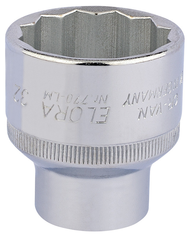 Elora 24765 Bi-Hexagon Socket, 1/2" Sq. Dr., 32mm